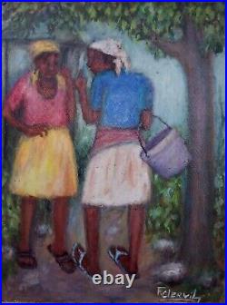 12 X 16 Stunning Haitian Art Painting By The Famous Francky Clervi Haiti
