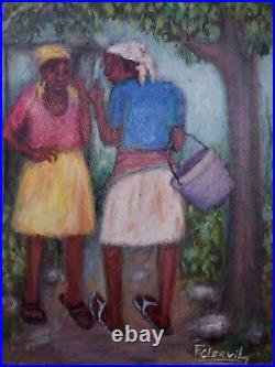 12 X 16 Stunning Haitian Art Painting By The Famous Francky Clervi Haiti