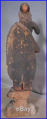 15 Carved Painted 18th c. Santo 1700s Mexico Folk Art Grungy OLD Surface Early