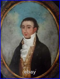 18th Century British Folk Oil Painting Portrait of Gentleman HON. EUSTACE VASEY