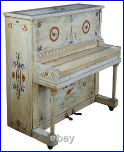 1930s Antique Wurlitzer Hand Painted Folk Art Spinet Studio Upright Piano 41