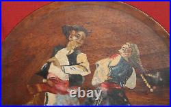 1947 Impressionist portrait oil painting folk dancers signed