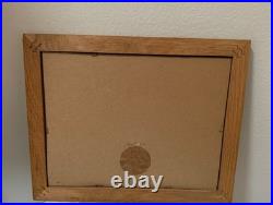 1949 Signed Original Folk Art Bicycle Race Painting Coastal Framed