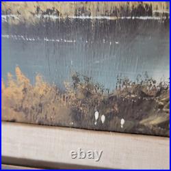 1960's Landscape Oil By S. Young Cottage On The River