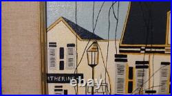 1960's Vintage Lillian Latal Folk Art Oil Painting Framed- Signed-Dated-Titled