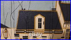 1960's Vintage Lillian Latal Folk Art Oil Painting Framed- Signed-Dated-Titled