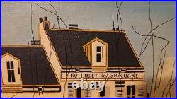 1960's Vintage Lillian Latal Folk Art Oil Painting Framed- Signed-Dated-Titled