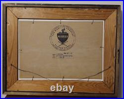 1960's Vintage Lillian Latal Folk Art Oil Painting Framed- Signed-Dated-Titled