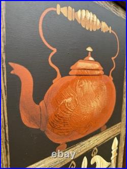 1986 Vintage Framed Folk Art Original Oil Painting by H. Huntington