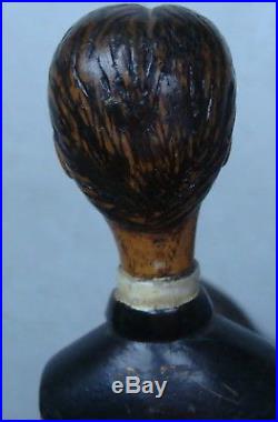 19th C Folk Art classic, 19th C hand carved figural cane, original paint