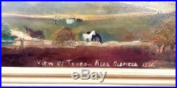19th Rare Folk Scottish Highland landscape painting of Thurso near Oldfield
