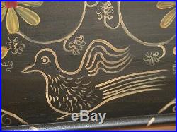 31208EC Pennsylvania Dutch Folk Art Paint Decorated Blanket Box