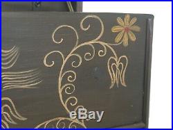 31208EC Pennsylvania Dutch Folk Art Paint Decorated Blanket Box