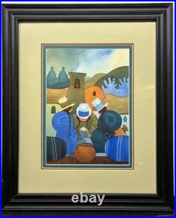3 Artist Signed Ulderico Puma Ccama 2003 Watercolor Cusco Peru Andean