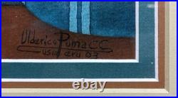 3 Artist Signed Ulderico Puma Ccama 2003 Watercolor Cusco Peru Andean