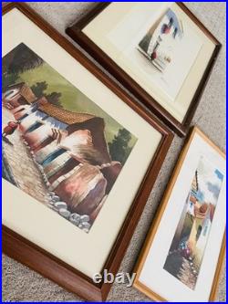 3 Original 2002 Huillcahuaman Peru Watercolor Paintings Folk Art 3 Original 2002 Huillcahuaman Peru Watercolor Paintings Folk Art