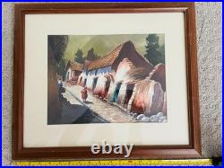 3 Original 2002 Huillcahuaman Peru Watercolor Paintings Folk Art 3 Original 2002 Huillcahuaman Peru Watercolor Paintings Folk Art