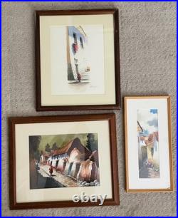 3 Original 2002 Huillcahuaman Peru Watercolor Paintings Folk Art 3 Original 2002 Huillcahuaman Peru Watercolor Paintings Folk Art