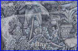 55 Vintage Ubud Balinese Jkt Ceremonial Tribal Village Folk Art Framed Painting