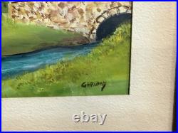 5 Charles Thomas Garland Original Paintings Signed PA Folk Art Landscapes Frame