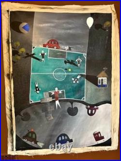 76 x 59 Massive South American Folk/ Outsider Art Painting by Gustavo c. 1993