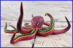 A1131 Octopus Alebrije Oaxacan Wood Carving Painting Handcrafted Folk Art Mexica