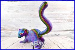 A1135 Cougar Alebrije Oaxacan Wood Carving Painting Handcrafted Folk Art Mexican