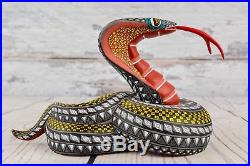A1160 Cobra Alebrije Oaxacan Wood Carving Painting Handcrafted Folk Art Mexican