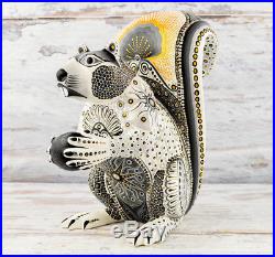 A1235 Squirrel Alebrije Oaxacan Wood Carving Painting Handcrafted Folk Art Mexic