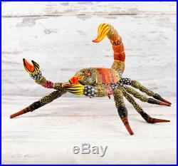 A1241 Scorpion Alebrije Oaxacan Wood Carving Painting Handcrafted Folk Art Mexic