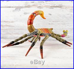A1241 Scorpion Alebrije Oaxacan Wood Carving Painting Handcrafted Folk Art Mexic