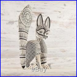 A1509 Fox Alebrije Oaxacan Wood Carving Painting Handcrafted Folk Art Mexic