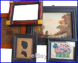 AAFA early 1800s Antique PA Folk Art Block Frame Sampler Fraktur paint