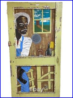 AFRICAN AMERICAN FOLK ART PAINTING Titled Strawberry Wine William H. Clarke