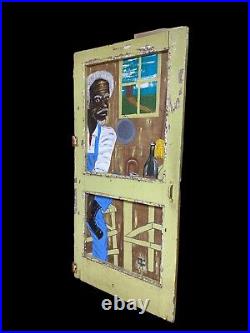 AFRICAN AMERICAN FOLK ART PAINTING Titled Strawberry Wine William H. Clarke