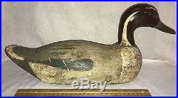Antique Pintail Wood Duck Decoy Vintage Hunting Beautiful Folk Art Carving Paint