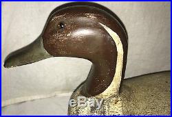 Antique Pintail Wood Duck Decoy Vintage Hunting Beautiful Folk Art Carving Paint