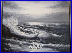 A. Kirkham Original Oil On Canvas Seascape Painting
