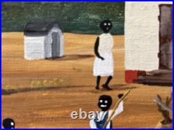 A. Willums, Folk Artist (Cleaning up the School) 12.5 X 15.5 including the frame