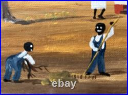 A. Willums, Folk Artist (Cleaning up the School) 12.5 X 15.5 including the frame
