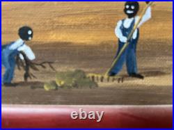 A. Willums, Folk Artist (Cleaning up the School) 12.5 X 15.5 including the frame