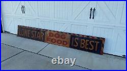 Aafa Antique Folk Art Advertising Trade Sign Lone Star Dog Food Original Paint