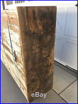 Aafa Early Antique Folk Art Wood Original Survivor Cabinet Cupboard Chippy Paint