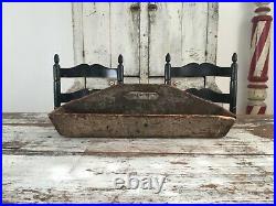 Aafa Folk Art Early Primitive Antique Old Wood Grey Original Paint Tote Tray