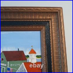 Acrylic On Board. Vintage Boardwalk Scene. Signed by listed Artist Larry Harris Acrylic On Board. Vintage Boardwalk Scene. Signed by listed Artist Larry Harris