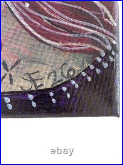 Acrylic Painting Original Canvas Fairytale Girl In Garden One Of A Kind Whimsy