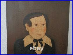 Adorable Vintage Mary Beth Baxter Folk Art PAINTING Boy with Dog Oil Painting Adorable Vintage Mary Beth Baxter Folk Art PAINTING Boy with Dog Oil Painting