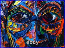 African Mask Oil? Painting? Realism Art? Signed Vintage Original? Expressionist Pop