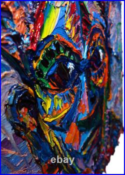 African Mask Oil? Painting? Realism Art? Signed Vintage Original? Expressionist Pop