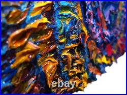 African Mask Oil? Painting? Realism Art? Signed Vintage Original? Expressionist Pop